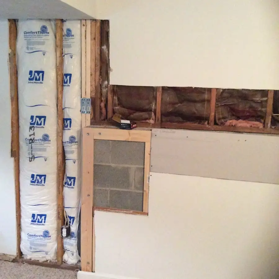 Wall insulation replacement during Contents Cleaning & Restoration in Ojai